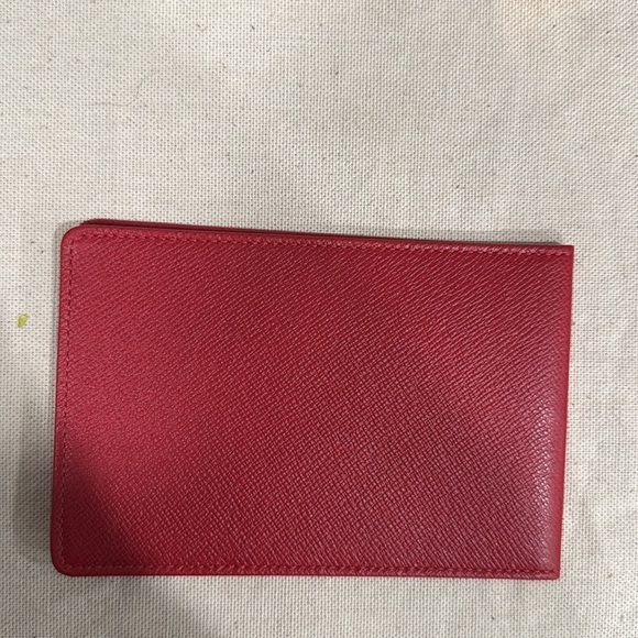 LV Red Leather CardHolder - Picture 3 of 6